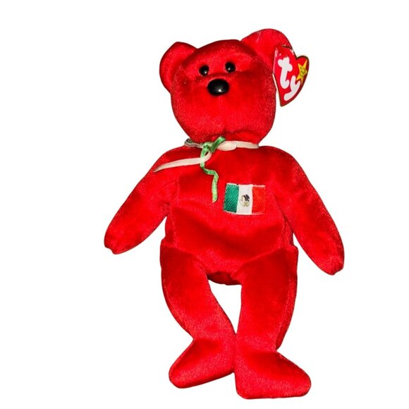 Ty Beanie Baby Osito Bear, The Mexican Flag( Retired, 1999) W/Tag - Picture 1 of 5